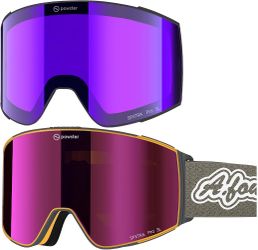 Powster Ski Goggles Snow OTG Snowboard Goggles Magnetic Interchangeable Lens Frameless UV Protection Anti-fog mobile Skating