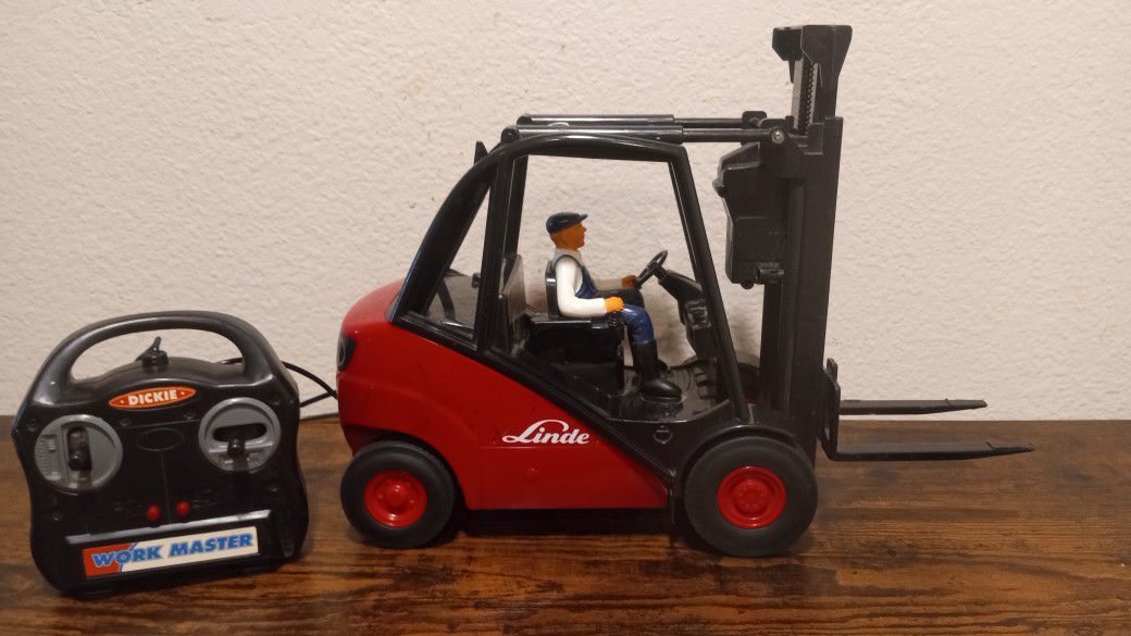 Vintage Dickie Toys Wired Remote Control Forklift