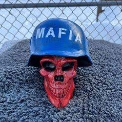 The Bills Mafia Skull Statue