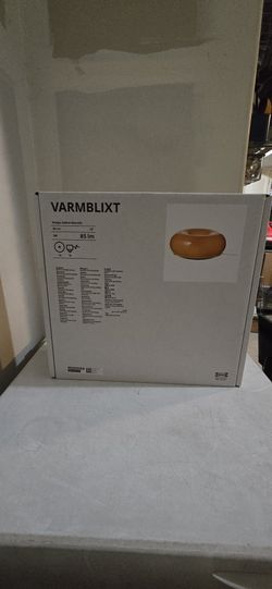 NEW IKEA VARMBLIXT Round Glass Orange Donut Lamp Sabine Marcelis Limited Edition