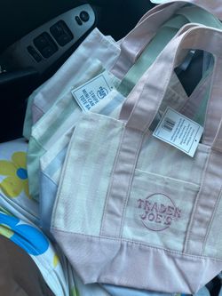 Striped Trader Joe Tote Bags