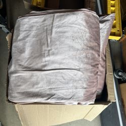 Event Drapes & Curtains – White Sheer + Velvet Blush Fabric (Bulk)