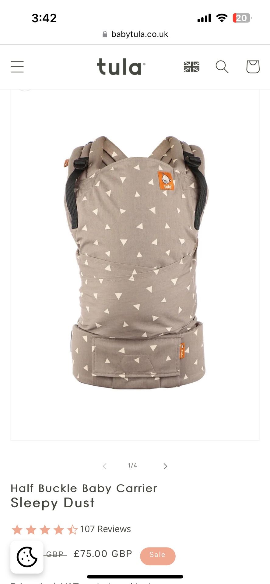 Tula Half Buckle Baby Carrier Sleepy Dust