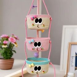 Wall-mounted storage basket