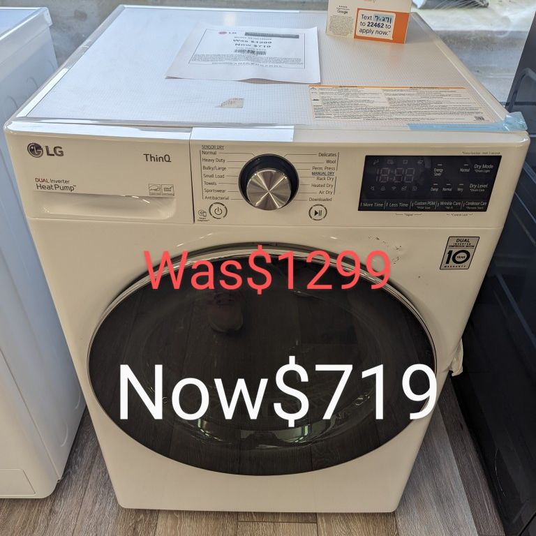24W 4.2 Cu.Ft Front Load Dryer With Dual Inverter HeatPump Technology Financing Available 