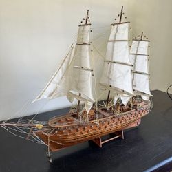 41 X 30 Inch Large Antique Ship Model Napoleon 