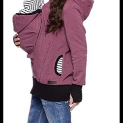 Ladies Plush Baby Carrier Jacket, Large *NEW