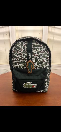 NWT Lacoste Green Croc Backpack