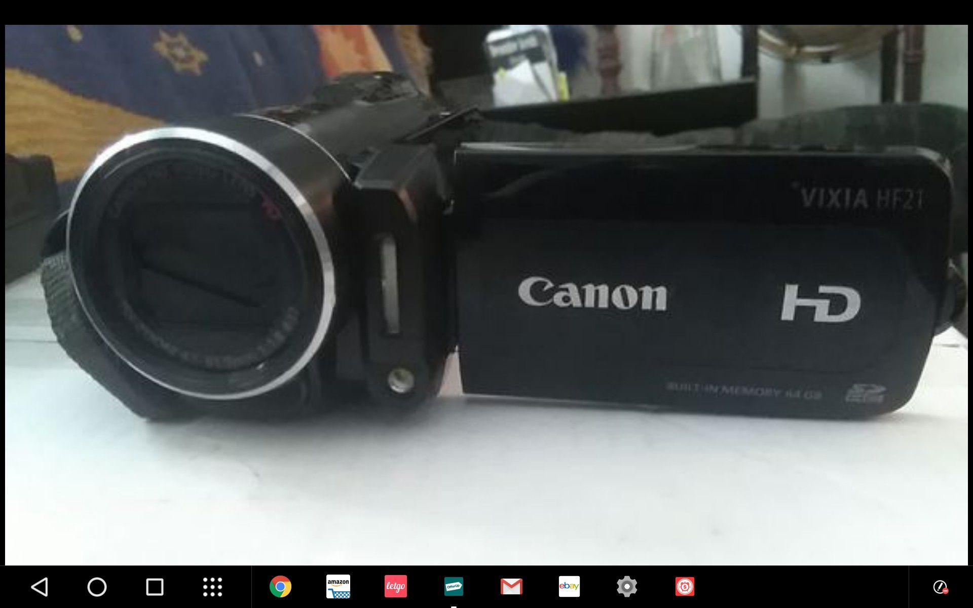 Canon vixia hf21 works great. Fhd