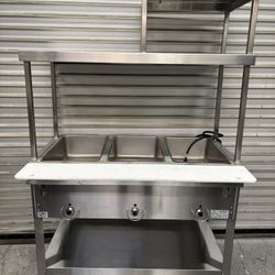 3 Well Electric Steam Table Duke E303M With Overshelf Hot Food Warmer Cooker NSF Taco Restaurants 