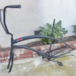 HBBC EASYRIDER MENS CRUISER BICYCLE FRAME W/ APE HANGER HIGH RISE HANDLEBARS LOWRIDER 