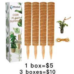 Moss Pole Plant Support for Monstera, Philodendron