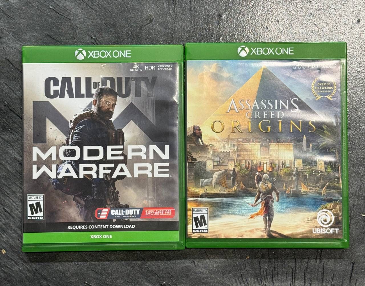 LOT OF 2 - Call of Duty: Modern Warfare and Assassin's Creed Origins.
