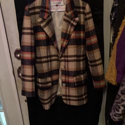 Plaid Coat Size Small