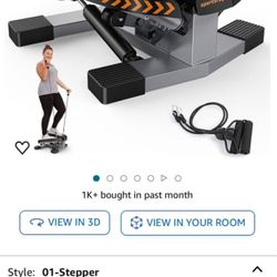 Sportsroyals Stair Stepper for Exercises-Twist Stepper/Mini Stepper with Resistance Bands and 330lbs Weight Capacity