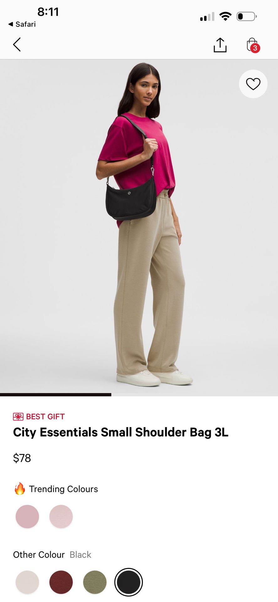 Lululemon City Essentials Small Shoulder Bag 