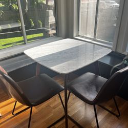 Marble Table & 2 Chairs