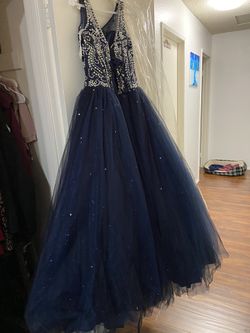 Navy blue quince dress