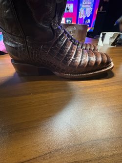 Brown Caiman Crocodile Cowboy Boot