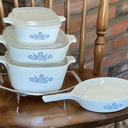 Vintage CorningWare Casserole Set with trivet