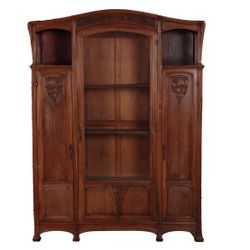 ART NOVEAU THREE SECTION BOOK CASE