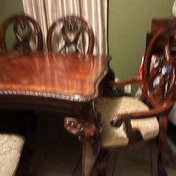 Wood Table 6chairs