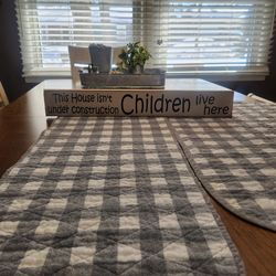 Rustic farmhouse-style wooden sign