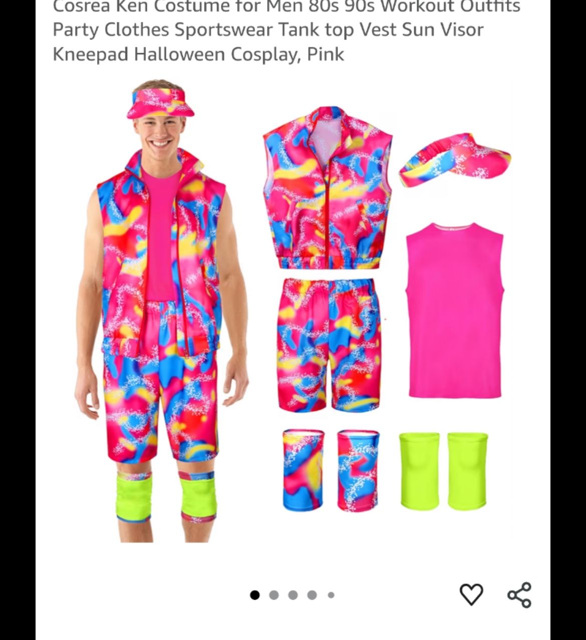 Halloween Costume - Ken’s Inline Skating Outfit & Wig - Men’s Med