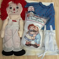 NOT FREE !!! BEST OFFER 😊RAGGEDY ANN CRAFT DOLL KIT BUILD YOUR OWN .. Happy Valentines Day 💜