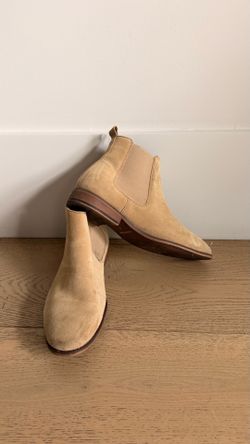 Brown suede boots
