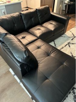 Black Leather sectional