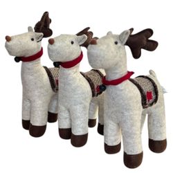 Ellsworth Avenue Weighted Reindeer Plush Decor 15"
