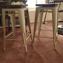 26" White  Stools