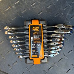 GEARWRENCH 86794 90-Tooth Metric Ratcheting Flex-Head Combination Wrench Set