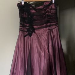 Pink And Black Dress