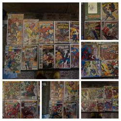 $120 OBO vintage 80 and 90s Spiderman Lot Of 31 See Details For List.