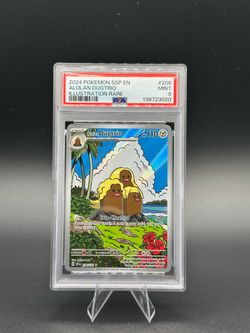 2024 POKEMON SSP EN-SURGING SPARKS ILLUSTRATION RARE #208 ALOLAN DUGTRIO PSA 9