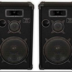 New In Box Podium by Goldwood E1200C Passive Speakers 12" Pair 3 Way PA DJ Karaoke Home 