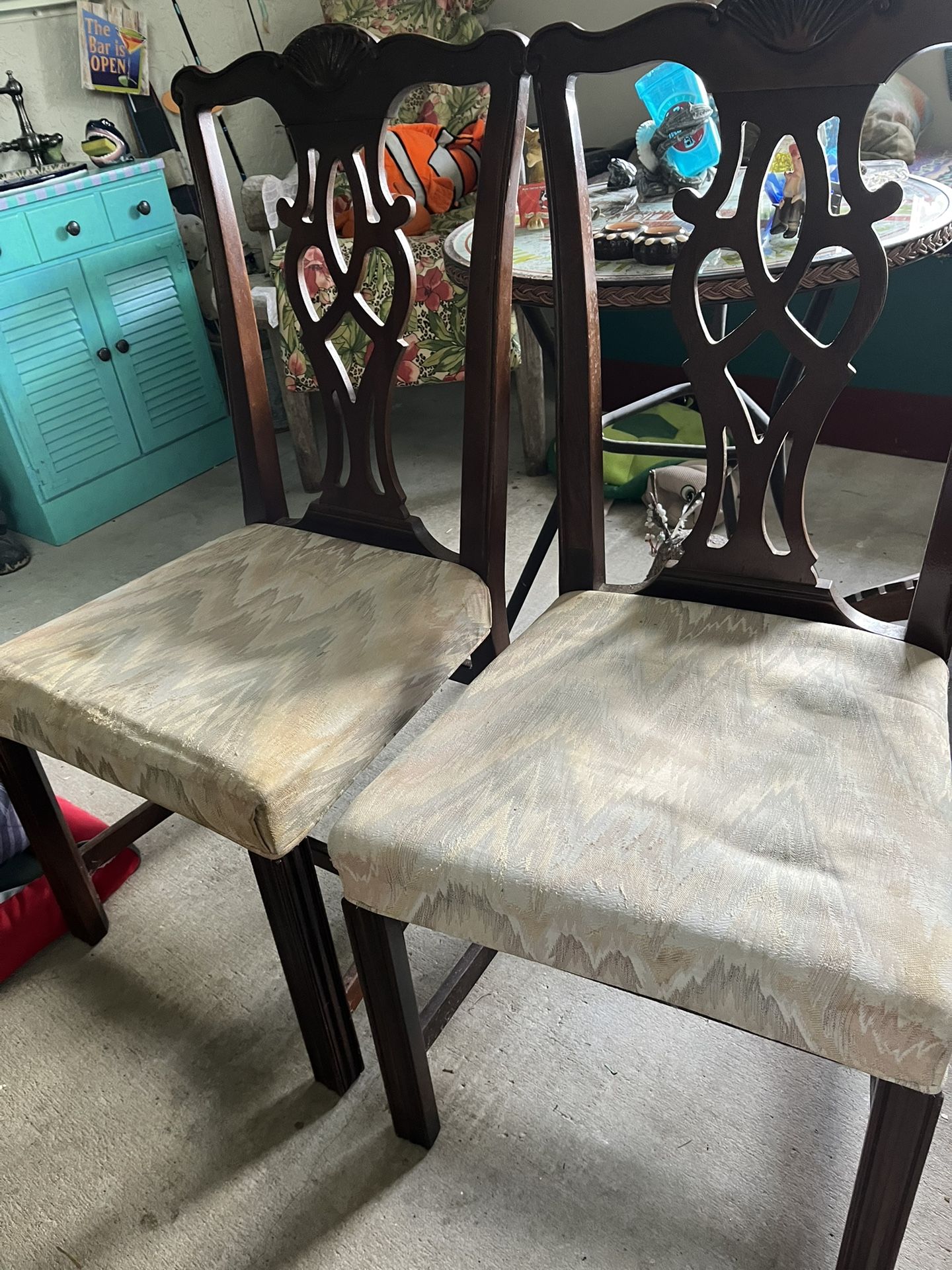 Chippendale Style Mahogany Dining Chairs.
