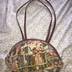 Vintage Vassar Girl Tapestry Crossbody Purse Clutch Wallet Accessory