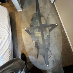 Glass Steel Coffee Table 