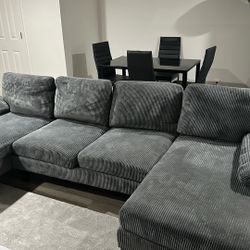 Couch AND Dining Table With Four Chairs