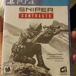 PS4 Video Game Sniper Contracts In Perfect Condition 