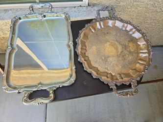 Vintage ALESSI Italian serving tray stainless steel Tea set Vanity dresser organizer