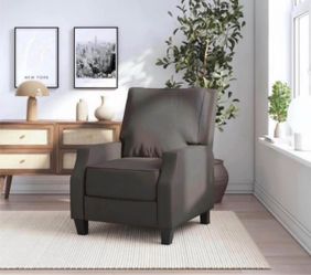 Pushback R ecliner C hair for Living Room, Charcoal Microfiber