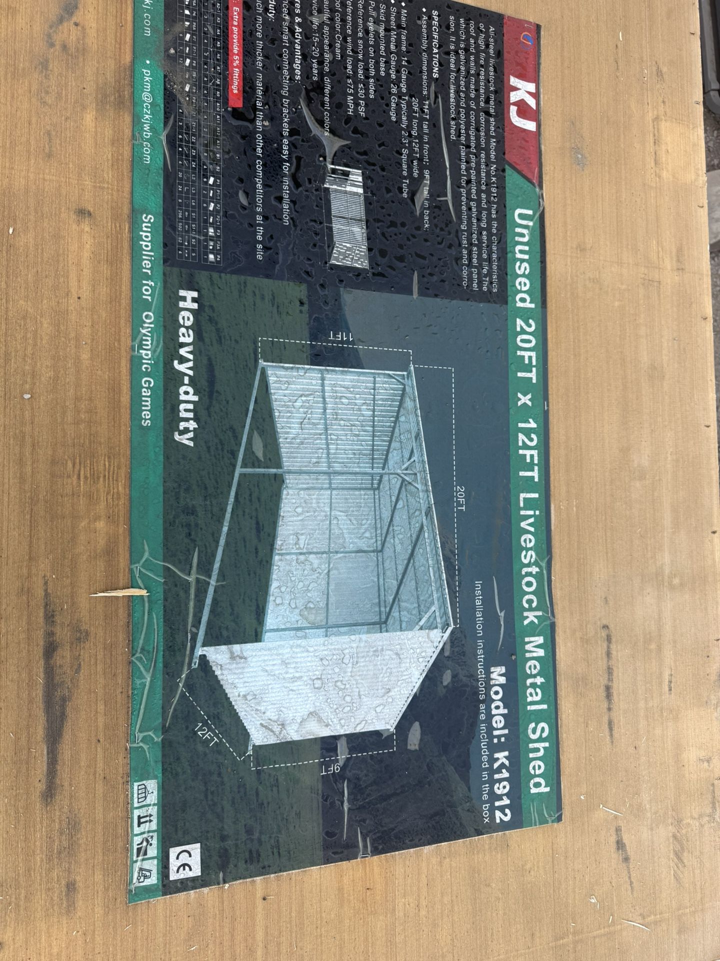 Unused 20FT x 12FT Livestock
