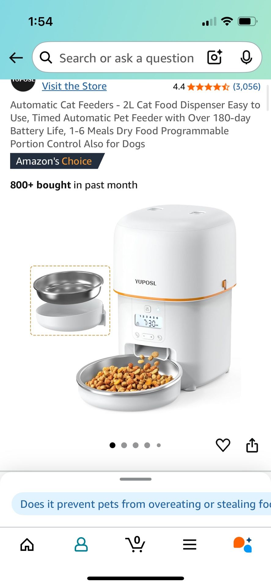 Yuposl Automatic Cat Feeder - 2L