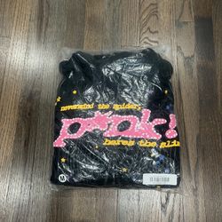 Sp5der P*nk Hoodie ‘Black’ Size M