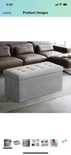 Grey Ottoman With Storage