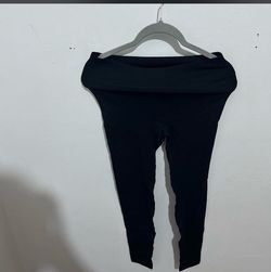 Black Fold-Over Waist Leggings